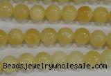 CYJ161 15.5 inches 8mm round yellow jade beads wholesale