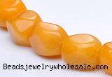 CYJ19 13*18mm irregular yellow jade gemstone beads Wholesale