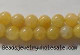 CYJ252 15.5 inches 8mm round yellow jade beads wholesale