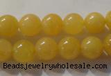 CYJ253 15.5 inches 10mm round yellow jade beads wholesale