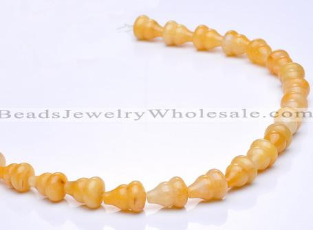 CYJ27 6*10mm calabash yellow jade gemstone beads Wholesale