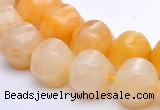 CYJ30 12*12mm pumpkin shape yellow jade gemstone beads Wholesale