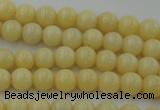 CYJ301 15.5 inches 6mm round yellow jade beads wholesale