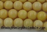 CYJ302 15.5 inches 8mm round yellow jade beads wholesale