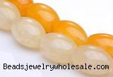 CYJ33 16 inches 8*12mm rice yellow jade gemstone beads Wholesale