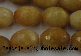 CYJ335 15.5 inches 16*20mm faceted rice yellow jade beads wholesale