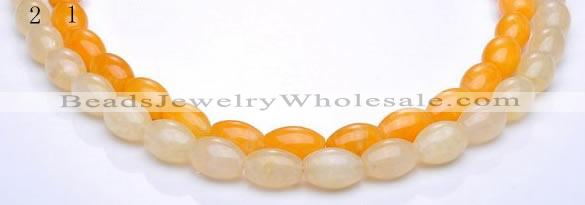 CYJ34 16 inch 10*14mm rice yellow jade gemstone beads Wholesale