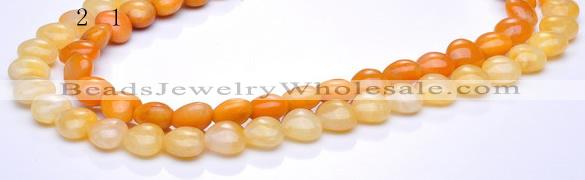 CYJ37 16 inch 12*12mm heart yellow jade gemstone beads Wholesale