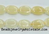 CYJ60 15.5 inches 10*14mm oval yellow jade gemstone beads wholesale