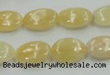 CYJ61 15.5 inches 13*18mm oval yellow jade gemstone beads wholesale