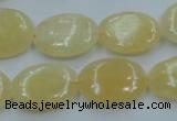 CYJ62 15.5 inches 15*20mm oval yellow jade gemstone beads wholesale