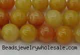 CYJ622 15.5 inches 8mm round yellow jade beads wholesale