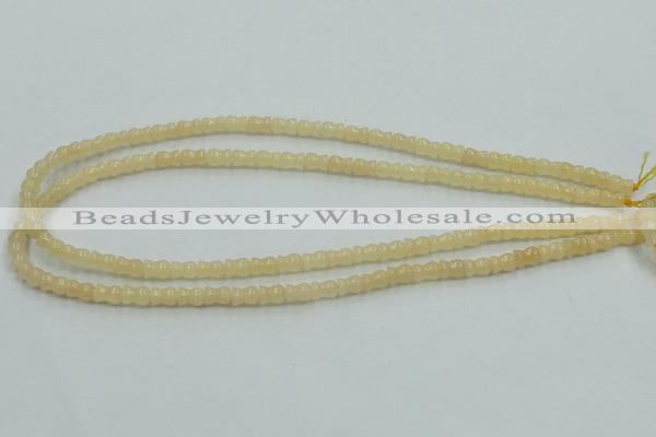 CYJ63 15.5 inches 6*7mm vase-shaped yellow jade gemstone beads wholesale