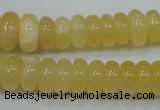 CYJ65 15.5 inches 6*12mm rondelle yellow jade beads wholesale