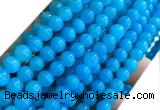 CYJ681 15 inches 8mm round dyed yellow jade beads wholesale