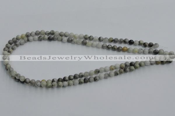 CYQ02 15.5 inches 6mm round natural pyrite quartz beads wholesale