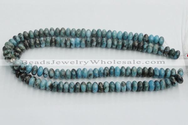 CYQ54 15.5 inches 6*12mm rondelle dyed pyrite quartz beads wholesale