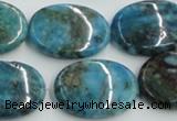 CYQ57 15.5 inches 22*30mm oval dyed pyrite quartz beads wholesale