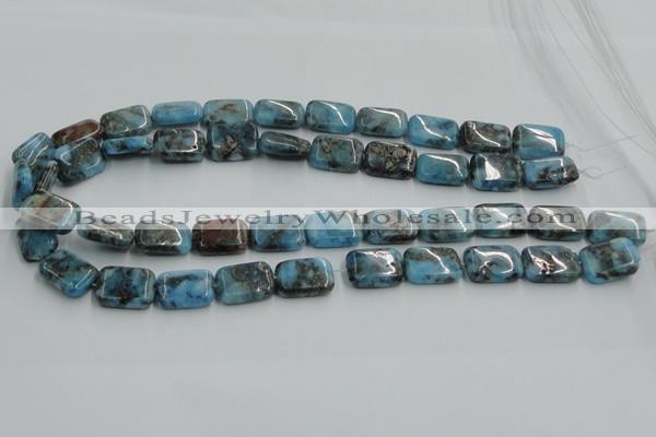 CYQ60 15.5 inches 13*18mm rectangle dyed pyrite quartz beads wholesale