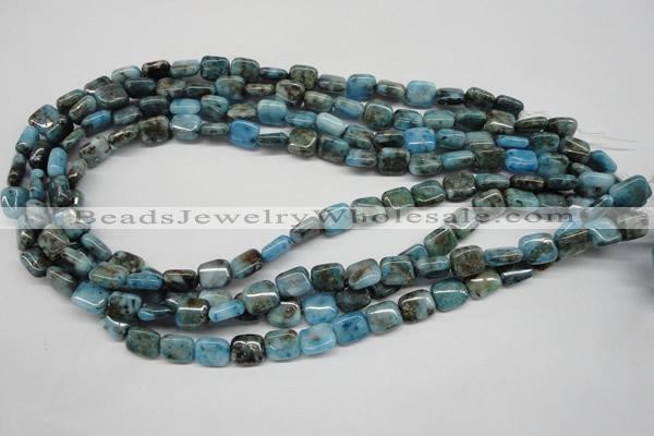 CYQ68 15.5 inches 8*10mm rectangle dyed pyrite quartz beads wholesale