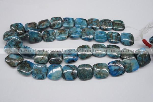 CYQ70 15.5 inches 20*20mm square dyed pyrite quartz beads wholesale