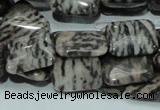 CZJ10 16 inches 12*16mm rectangle zebra jasper gemstone beads