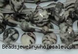 CZJ12 16 inches 10*14mm flat teardrop zebra jasper gemstone beads