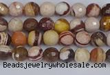 CZJ278 15.5 inches 4mm faceted round zebra jasper beads