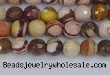 CZJ279 15.5 inches 6mm faceted round zebra jasper beads