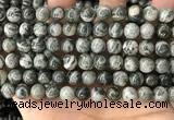 CZJ412 15.5 inches 8mm round green zebra jasper beads wholesale