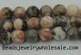 CZJ550 15.5 inches 4mm round pink zebra jasper beads wholesale