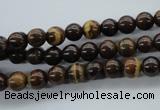 CZJ69 15.5 inches 6mm round iron zebra jasper beads wholesale