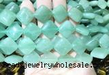 DOBS04 15 inches 15mm diamond green aventurine gemstone beads wholesale