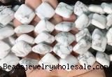 DOBS07 15 inches 15mm diamond white howlite gemstone beads wholesale