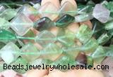 DOBS10 15 inches 15mm diamond fluorite gemstone beads wholesale