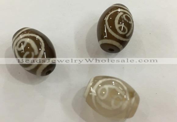 DZI303 10*14mm drum tibetan agate dzi beads wholesale