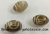 DZI307 10*14mm drum tibetan agate dzi beads wholesale