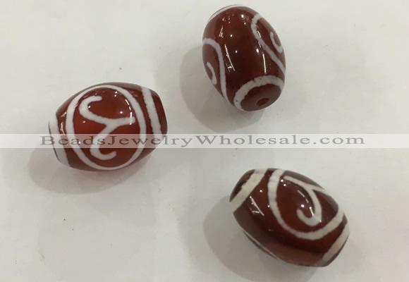 DZI315 10*14mm drum tibetan agate dzi beads wholesale