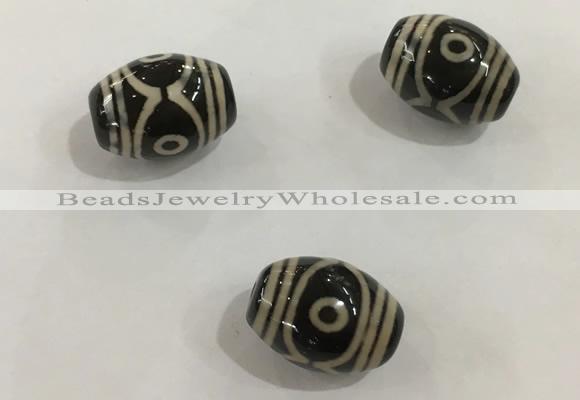 DZI346 10*14mm drum tibetan agate dzi beads wholesale