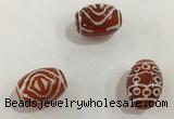 DZI372 10*14mm drum tibetan agate dzi beads wholesale