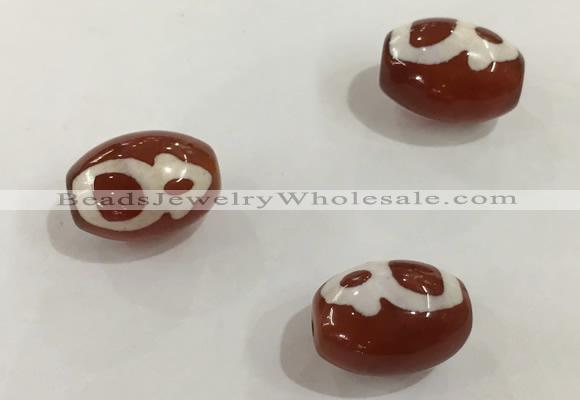 DZI375 10*14mm drum tibetan agate dzi beads wholesale