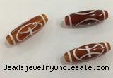 DZI432 10*30mm drum tibetan agate dzi beads wholesale