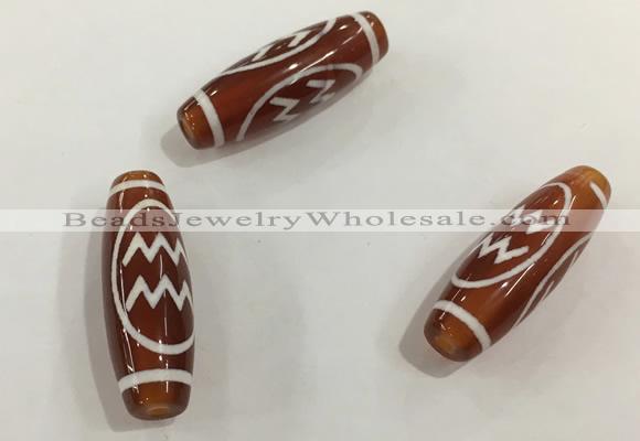 DZI436 10*30mm drum tibetan agate dzi beads wholesale