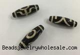 DZI506 10*30mm drum tibetan agate dzi beads wholesale