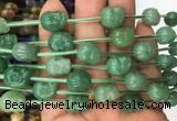 FGBS105 15 inches 10mm carved skull green aventurine beads wholesale