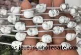 FGBS114 15 inches 10mm carved skull white howlite beads wholesale