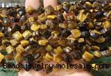 FGBS228 15 inches 10mm faceted four leaf clover yellow tiger eye beads wholesale