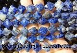 FGBS254 15 inches 13mm faceted 4 leaf clover sodalite beads wholesale