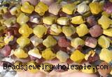 FGBS257 15 inches 13mm faceted 4 leaf clover mookaite beads wholesale