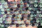 FGBS291 15 inches 6*6mm carved cross flower fluorite gemstone beads FGBS291 15 inches 6*6mm carved cross flower fluorite gemstone beads